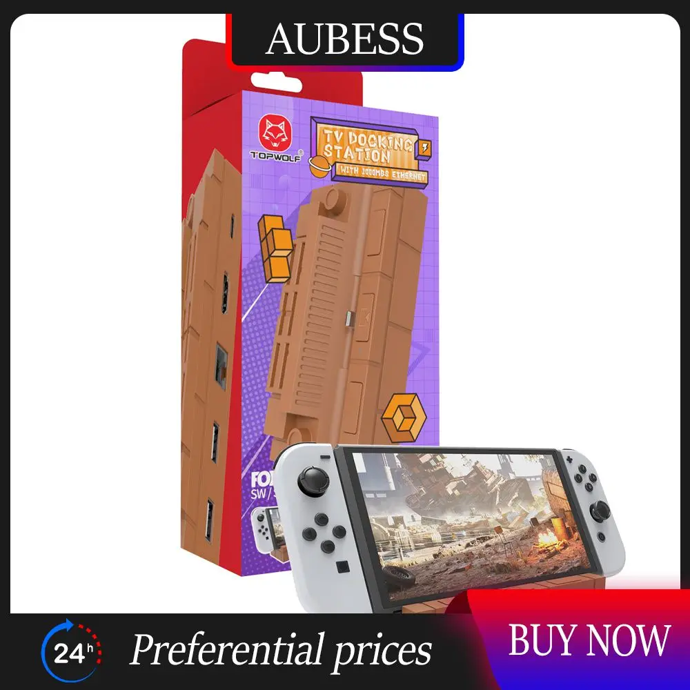 

Av Adapter Durable Coffee Color Cast Screen Network Port Handle Universal Game Accessories Charging Dock For Computer 2023 Dock