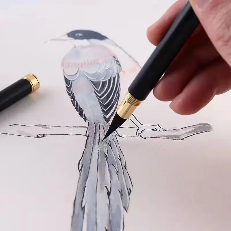 Кисть для письма из черного дерева с кроличьим мехом каллиграфия начинающих