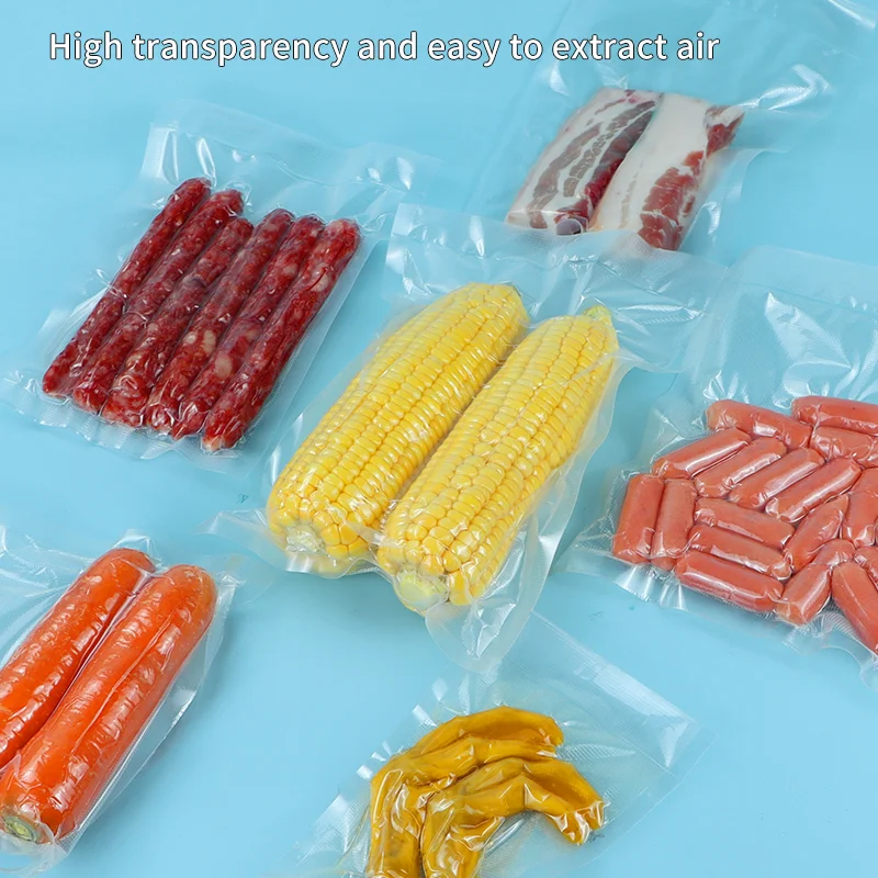 Фото Вакуумные пакеты для пищевых продуктов длиной 5 м. 7-слойные экструдированные идеально подходят для замораживания мяса, рыбы, овощей — прочные вакуумные пакеты для хранения. №4
