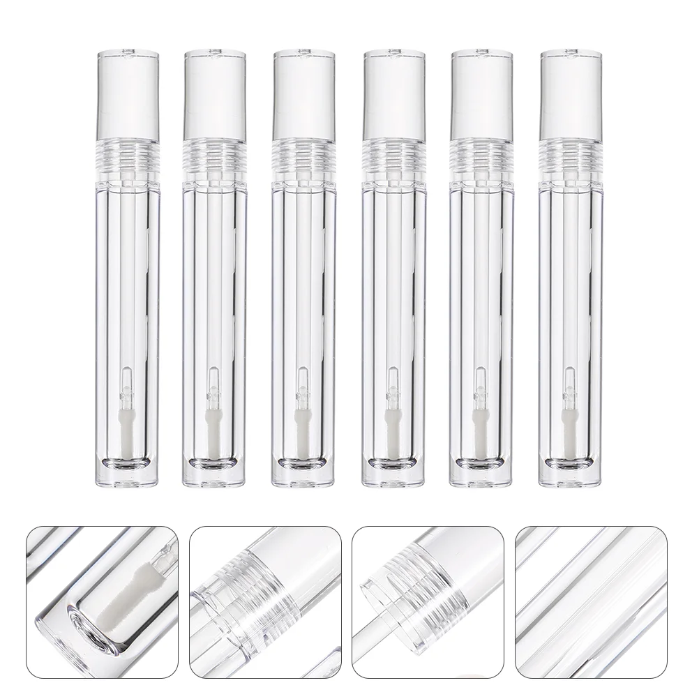 

6Pcs Practical Portable Lip Gloss Container Lip Gloss Bottle for Girls Travel Woman