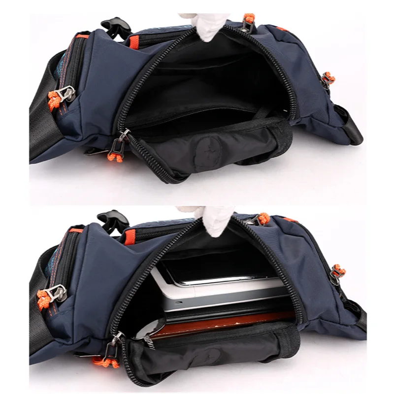 Outdoor Fanny Pack For Men's Sports Shoulder Crossbody Bag Waterproof Chest Bags Cycling Hiking Large Capacity Waist Bags