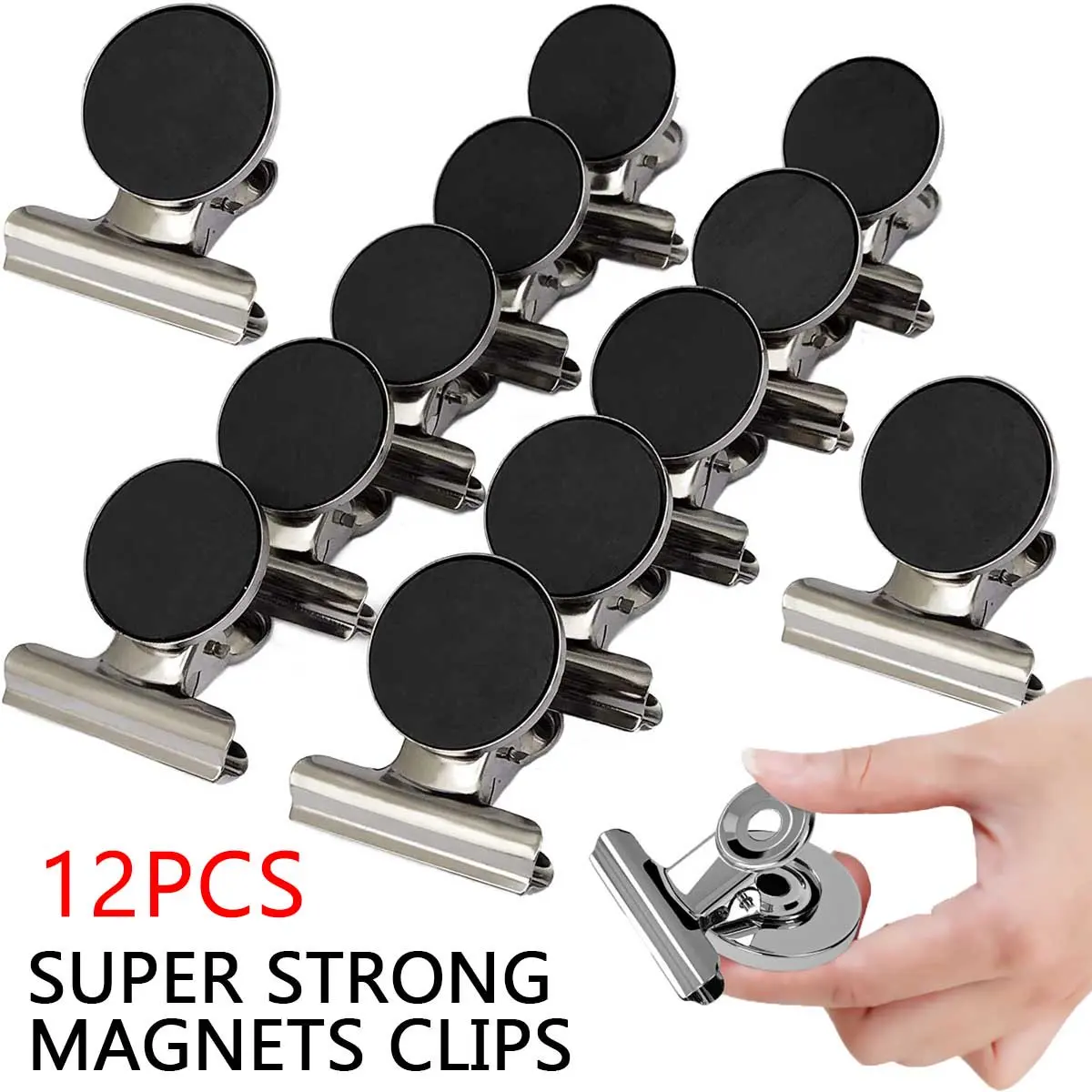 

Refrigerator Strong Stainless Magnetics Refrigerators 31mm Clips Steel Magnetics 12 For Memo Clips Heavy Magnetics Clips And