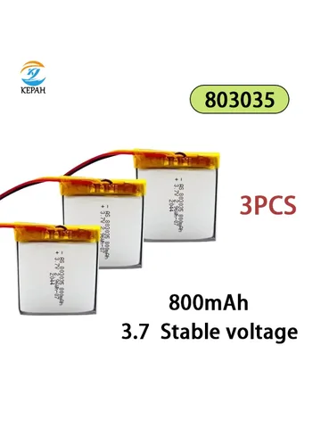 3,7 в перезаряжаемый полимерный литиевый аккумулятор, 803035, 800 мАч, игровая консоль, GPS-навигатор, mp3 и т. д.
