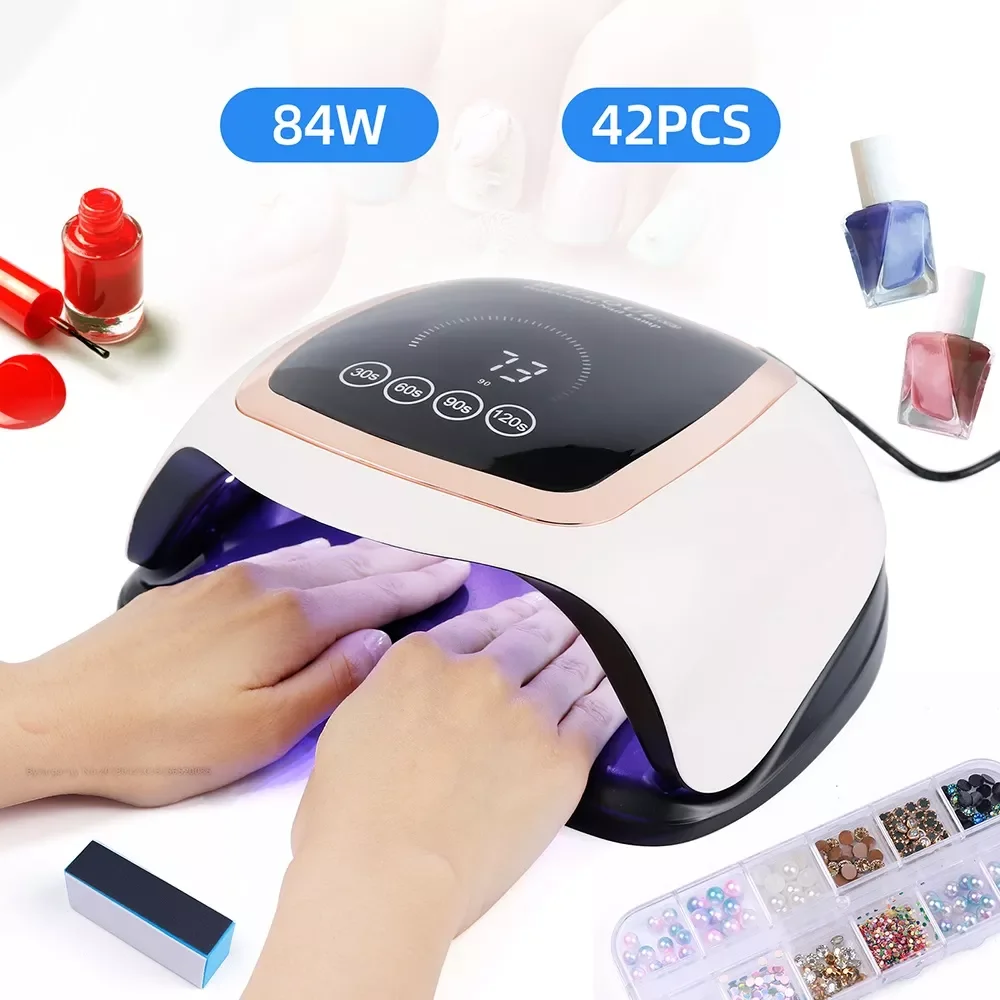 

2022New UV Nail Dryer Lamp 42PCS UV LEDs Nail Curing Lamp Nails Art Tool Fast Drying UV Gel Polished Hybrid Varnish Manicure Dev