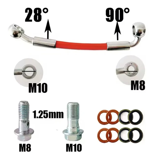 

1 комплект, 10-500 см, мотоциклетный гидравлический тормозной масляный шланг M8/M10, банджо-для велосипеда, плетеный трос 28-90 градусов, нержавеющая сталь, оранжевый