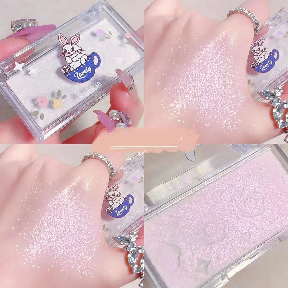 

1pc Diamond Glitter Eyeshadow Palette Shiny Pearlescent Makeup Long Highlighter Tools Eye Waterproof Lasting Face Body Cosm B3H4