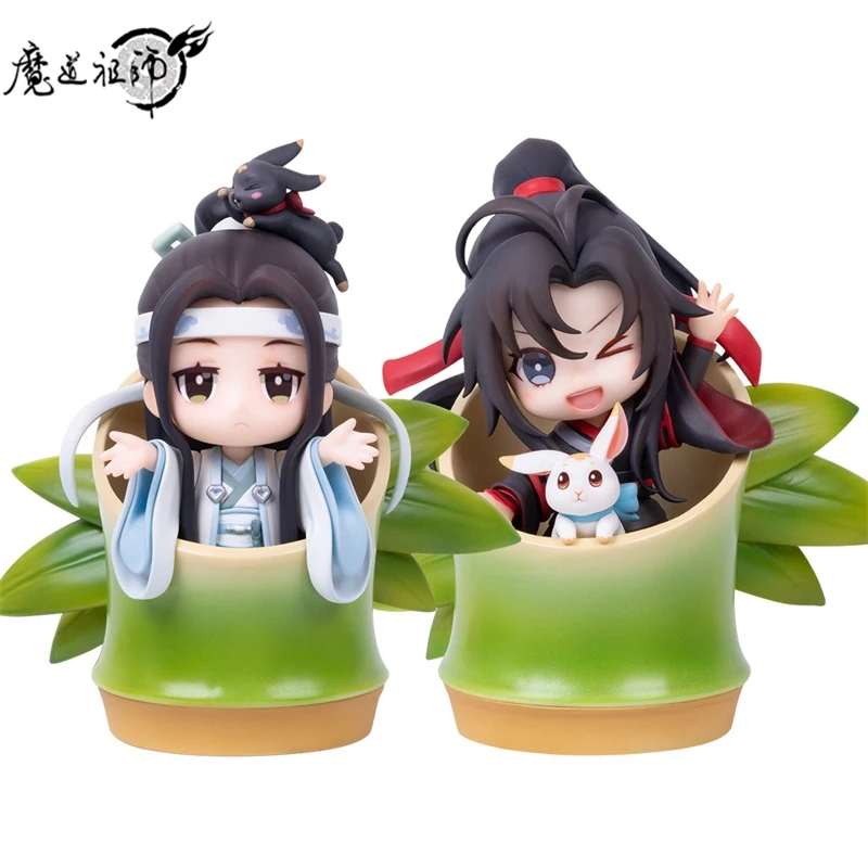 

Anime MoDaoZuShi Q Version Figure Toys Birthday Series Wei Wuxian Lan Wanji Bamboo Tube Model Doll Room Decoration Kids Gifts