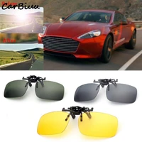 1 pcs polarized clip on sunglasses driving night vision lens sun glasses male anti uva uvb for men women with case 13 364 cm