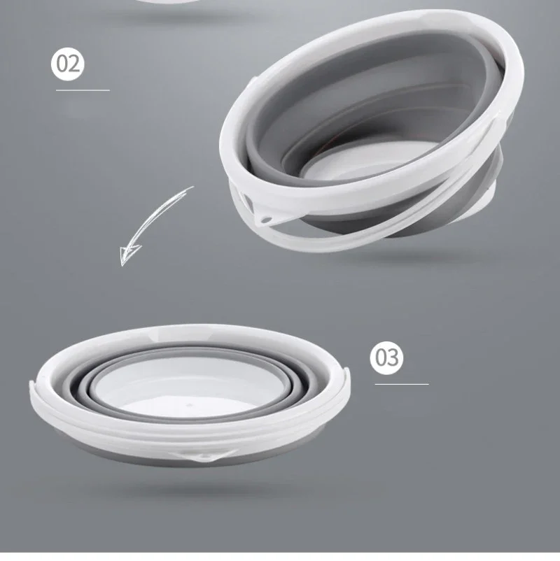 Портативное Силиконовое складное Куба ведро 3 л складной дизайн для удобного