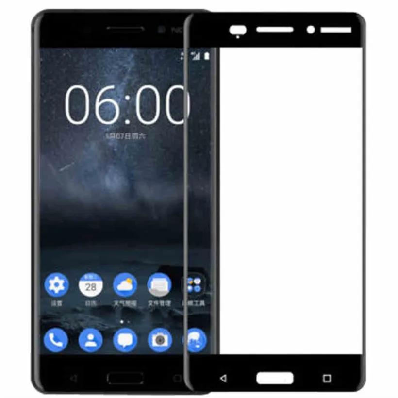 

for nokia 6 tempered glass 3d original 9h full cover explosion-proof screen protector film for nokia 6 guard protection