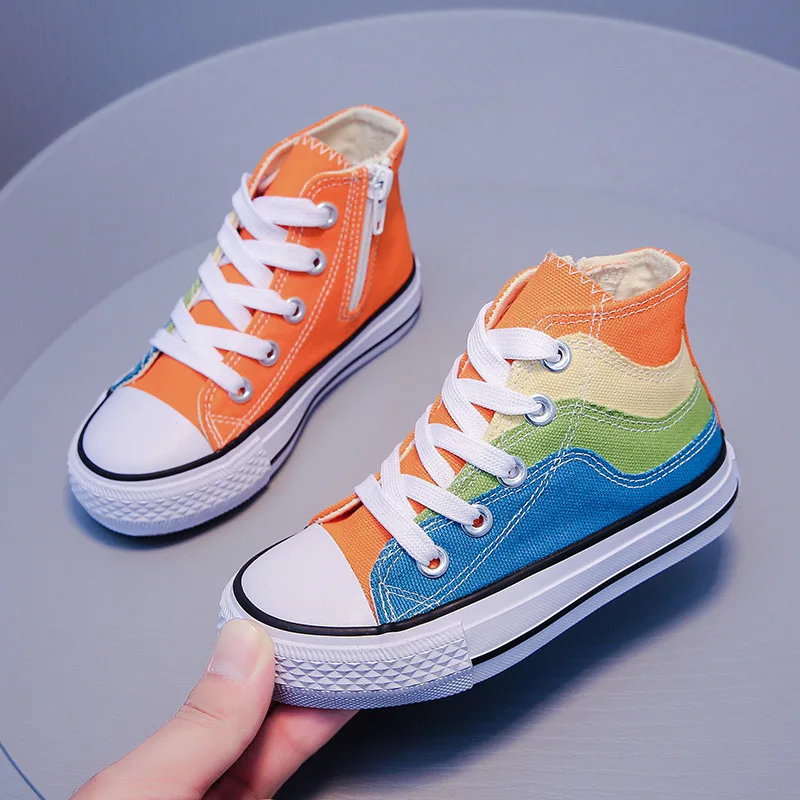 

NEW 2022 Spring Childrem Flats Fashion Boys Girls Casual Canvas Shoes Zapatillas Autumn Kids Sneakers 041