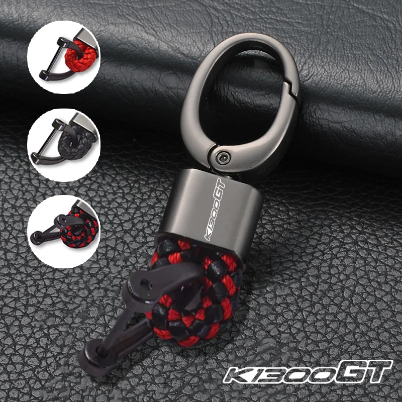 

For BMW K1200R K1200S K1300GT K1300R K1300S K1600GT L Custom LOGO Braided Rope Keyring Metal Keychain Motorcycle Accessories