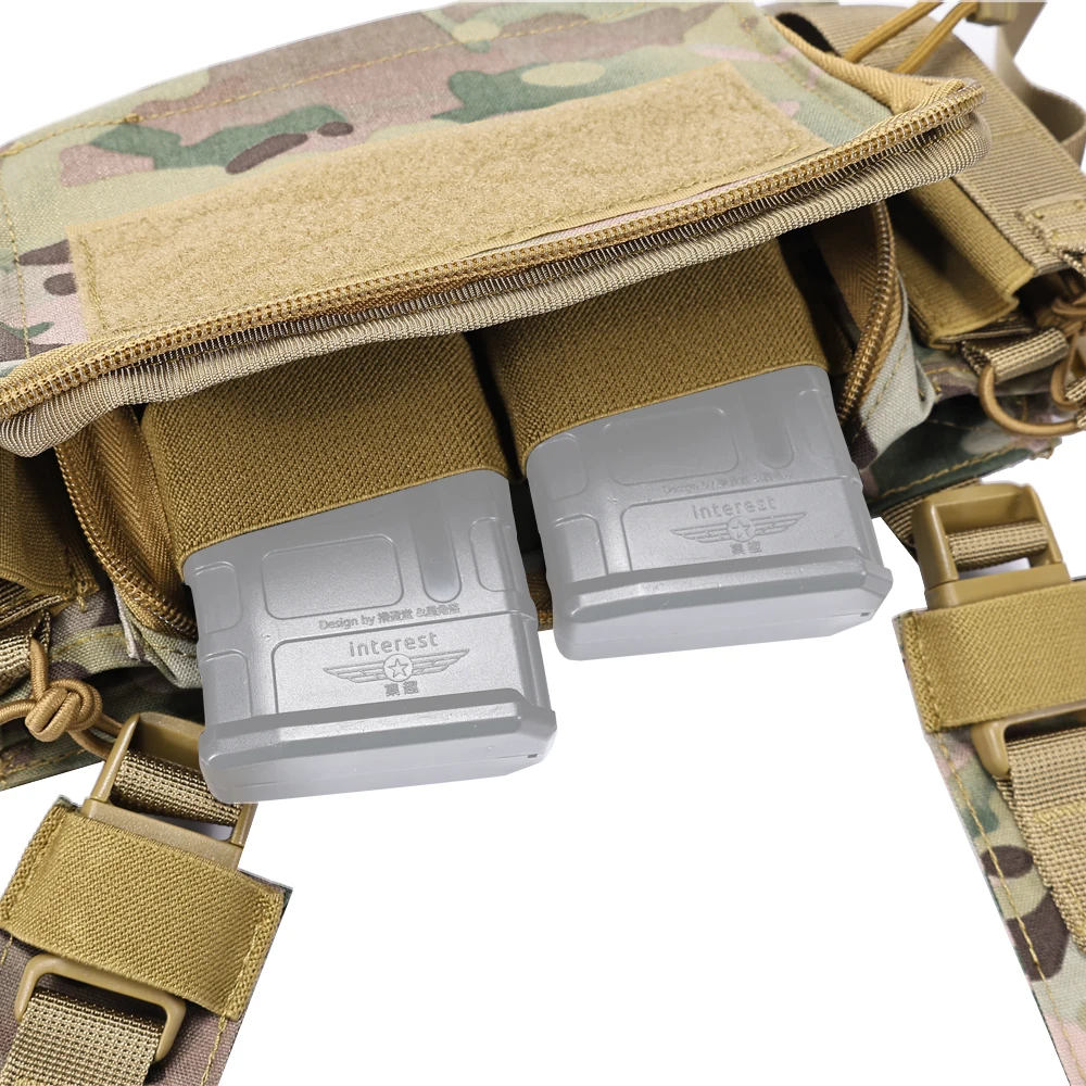 Tactical Airsoft Hunting D3CR Chest Rig Bag Men Adjustable Multi-Functional Molle Tool Pouch Multi-camo Vest