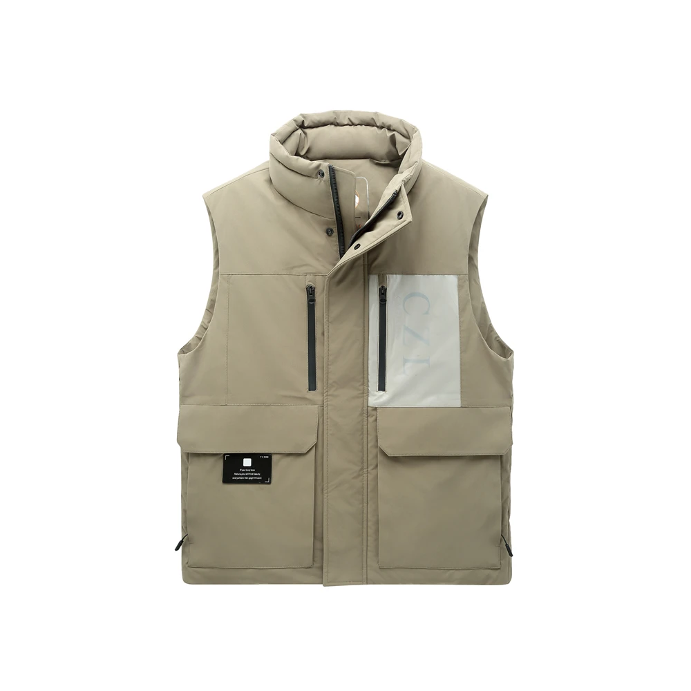 COODRONY 90% White Duck Down Vest Men Clothing Winter New Arrival Parkas Big Pocket Zipper Stand Collar Sleeveless Jackets Z8188