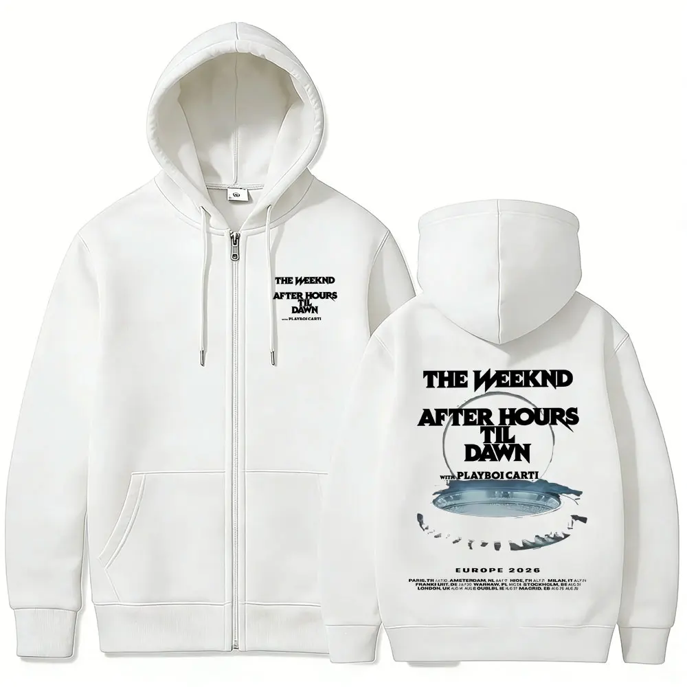 Мужская толстовка на молнии в стиле хип-хоп с принтом The Weeknd After Hours Til Dawn и Playboi Carti Tour 2026, модная куртка в стиле поп-музыки (art.: 3920d9548fc06) - 3920d9548fc06