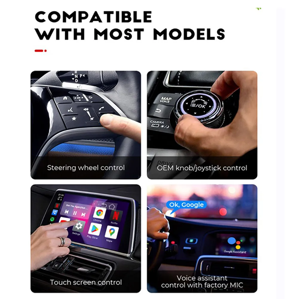

Автомобильный экран, проводной и беспроводной Carplay Android Box, интеллектуальное соединение, оригинальный автомобильный экран, мультимедийная с...