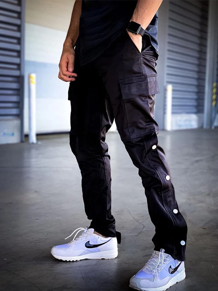 

Cargo Pants Men 2022 Kanye Hip Hop Streetwear Jogger Pant Velcro Trousers Gyms Fitness Casual Joggers Sweatpants Men Pants