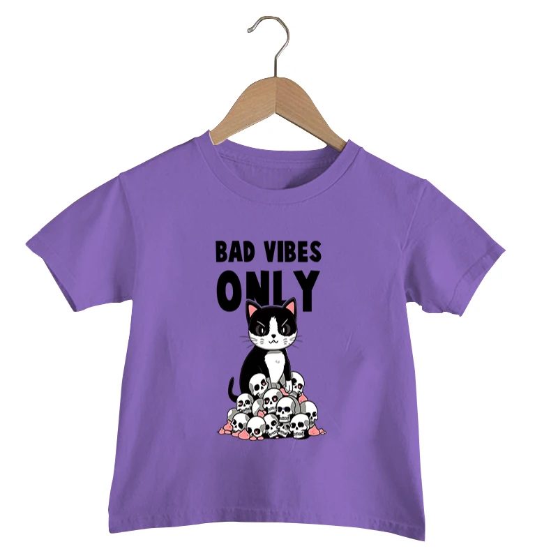 

Рубашка для девочек с принтом в виде кошек и черепов, Y2k