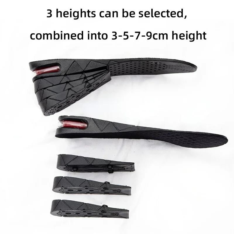 3-7.5cm Invisible Height Increase Insole Cushion Height Adjustable Shoe Heel insoles Insert Taller Support Absorbant Foot Pad