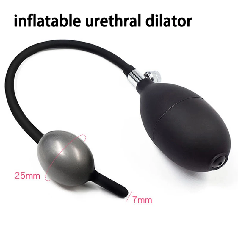 

Inflatable Expansion Urethral Silicon Penis Plug Sounding Rod Silicone Sounds Urethral Dilators Erotic Toys Urethra Stretching