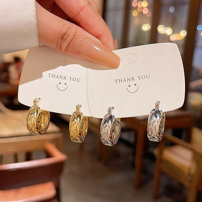 

Korean Luxury S925Silver Geometry French Retro Rings for Women Earings Designer Jewelry Gift Y2k Accessories Free Shipping Items