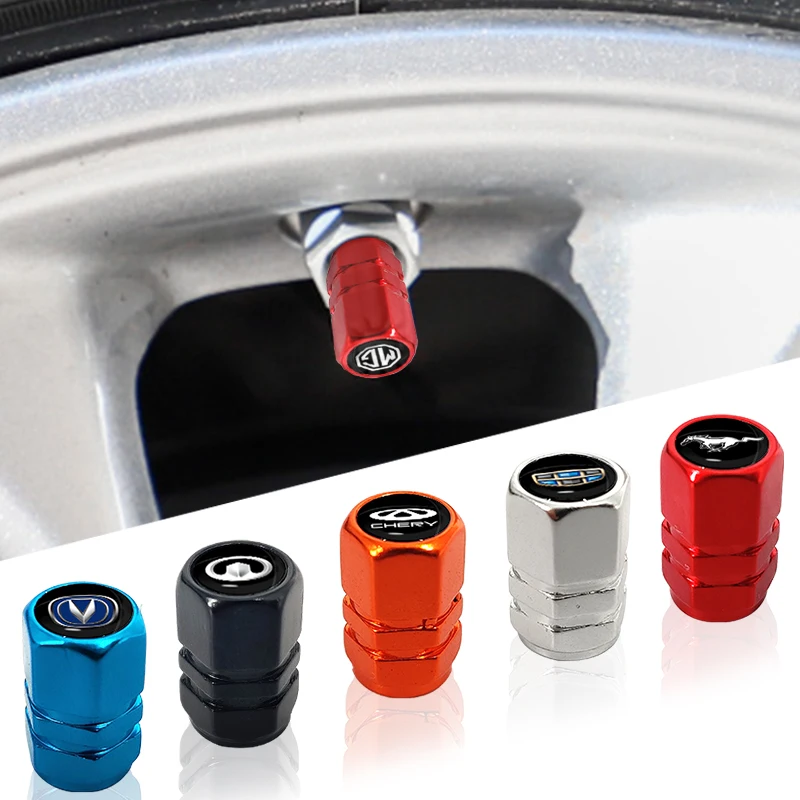 

4pcs Auto Wheel Tire Valve Cover for Cadillac ATS CT6 CTS DTS XT5 Escalade ESV SRX STS XTS ELR 2014 2015 2016 Car Accessories