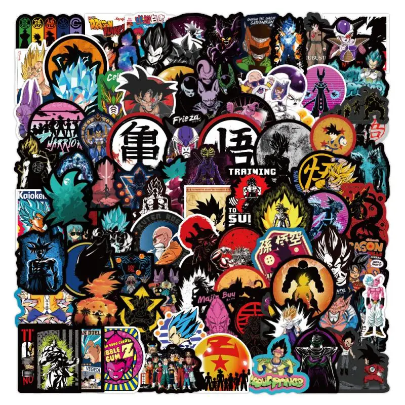 

10/30/50/100Pcs New Dragon Ball Stickers Cool Cartoon Anime Sticker Laptop Pvc Waterproof Graffiti Decals Kids Classic Toys Gift