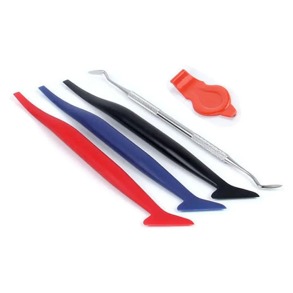 5Pcs Car Vinyl Tint Film Wrapping Felt Squeegee Cutter Installing Tool Auto Sticker Scraper Snitty Wholesale