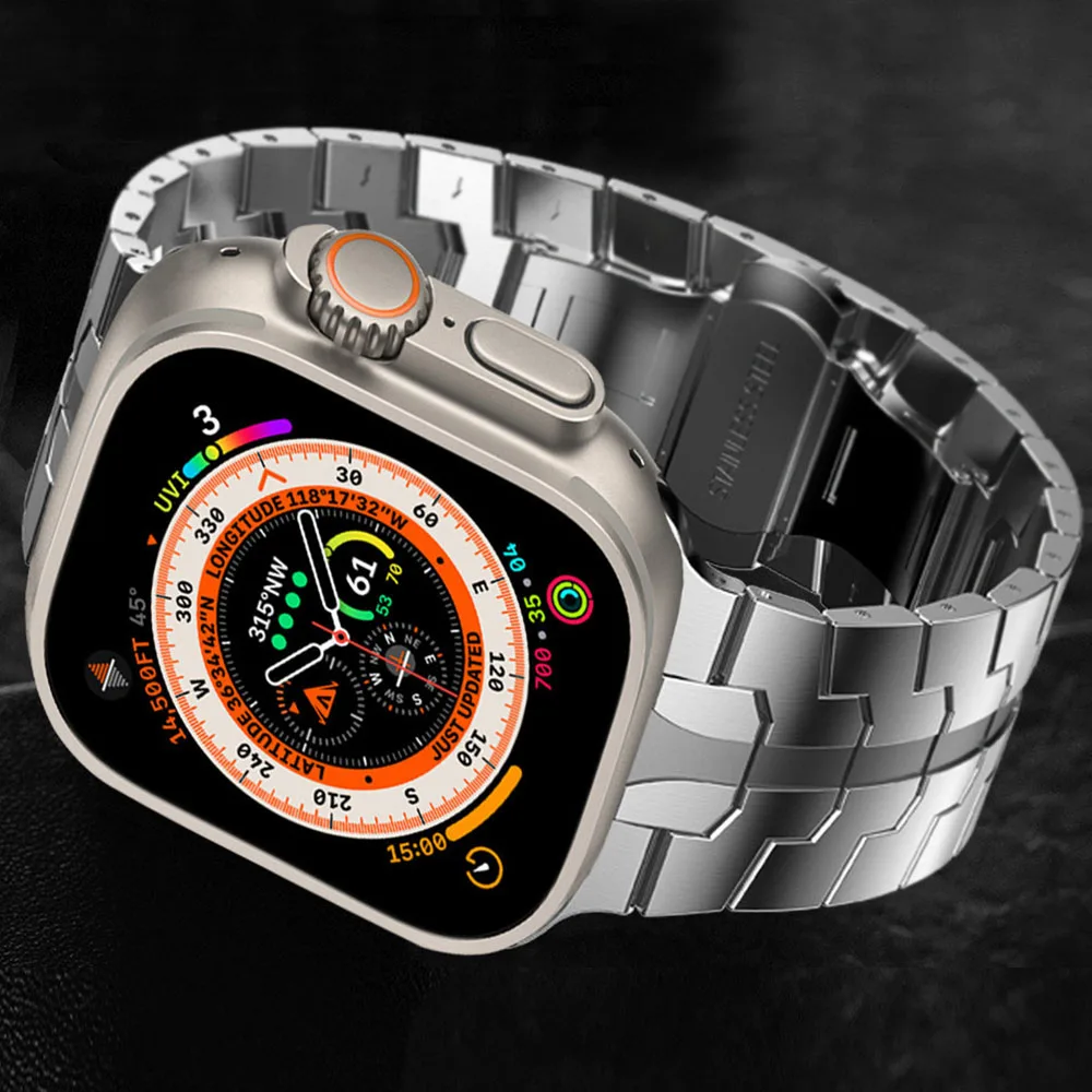 

Ремешок из нержавеющей стали для Apple Watch Band 8 Ultra, браслет для iwatch Series SE 7 6 5 4 3 45 мм 44 мм 42 мм