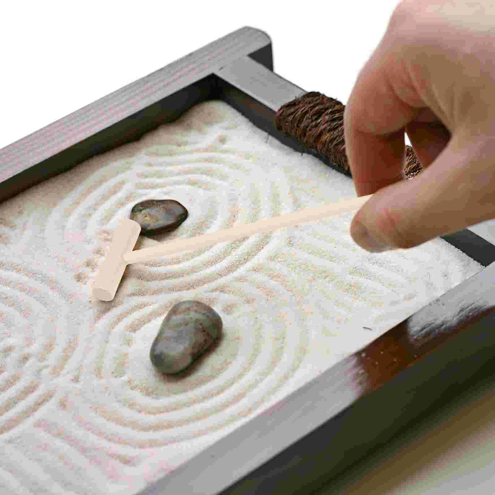 Песочные грабли Zen садовый аксессуар мини-бамбуковые миниатюрные украшения