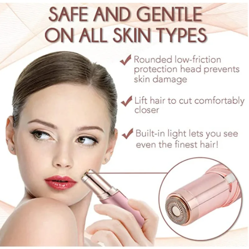 Электрический триммер для бровей эпилятор и лица помада безболезненное удаление