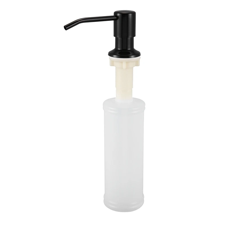 

Stainless Steel Sink Black Soap Dispenser Liquid Soap Bottle Kitchen Use Wash Basin Accessories Liquid Soap Dispenser Pump 300Ml