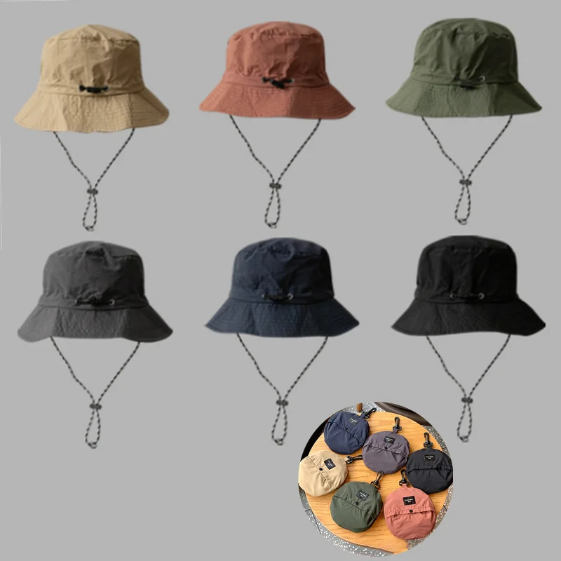 

Шляпа для рыбалки с защитой от солнца, летние водонепроницаемые кепки для кемпинга и пешего туризма, шляпа от солнца с защитой от УФ-лучей, кепки для альпинизма, Мужская Панама
