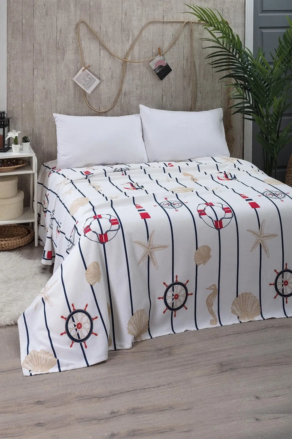 

Marine Single Pike Bedspread 170X230 Cotton Sheets Without White Pike & Pike Set Room Textiles Home & Furniture