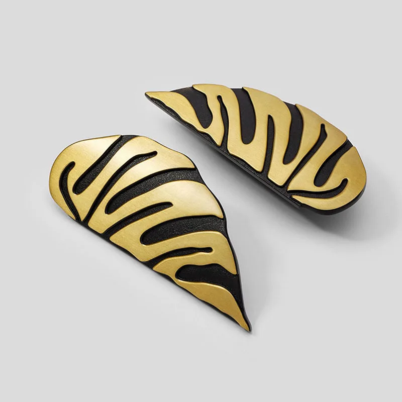 luxury black gold leaves creative cabinet pulls drawer knobs leaf handle wardrobe kitchen door handles for furniture handles free global shipping