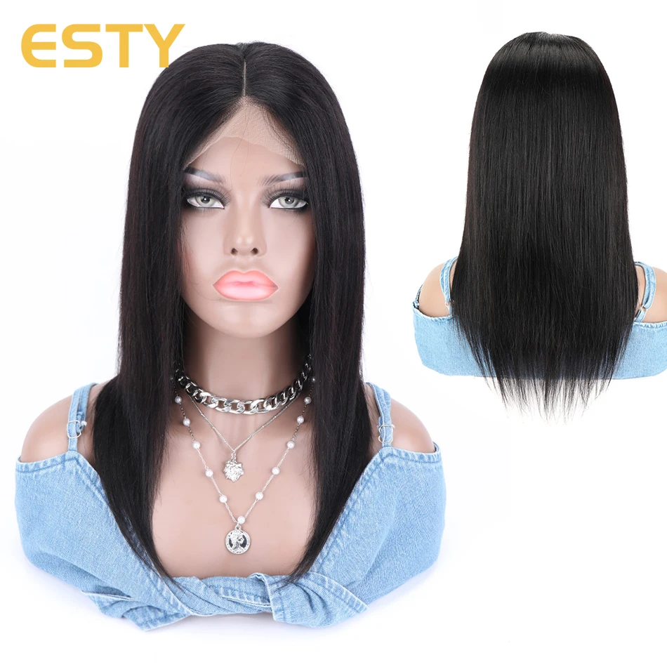 Transparent Lace Front Human Hair Wigs for Women Pre Plucked Straight Lace Frontal Human Hair Wig 4x4 Closure Body Wave Wigs