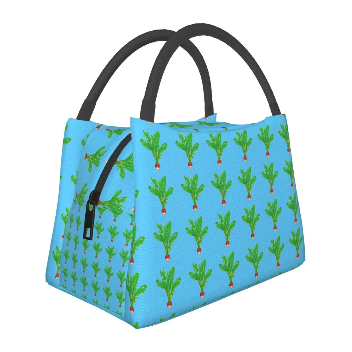 

Radishes Lunch Bag Vegetable Print Fashion Lunch Box Travel Portable Insulated Tote Food Bags For Child Waterproof Cooler Bag