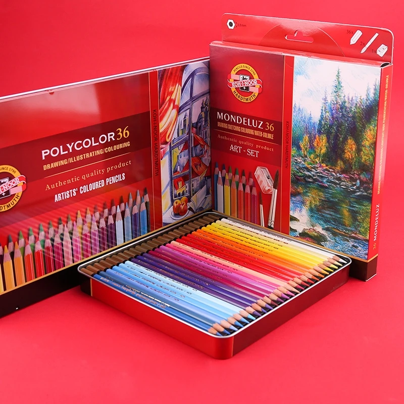 

1 sets Koh-i-noor 24 colors Set Water Soluble Mondeluz Sketching Drawing Pencil WaterColor Pencils