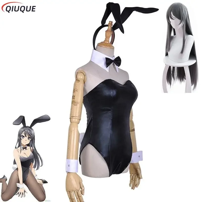 Seishun blind Yarou WA Bunny Girl Senpai no Yume wo Minai Sakura Ajima Mai Косплей Костюм сексуальный кролик для