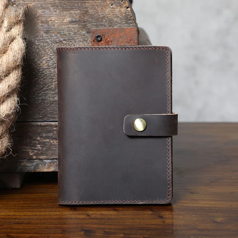 

AETOO The first layer of cowhide travel passport clip men and women multi-functional ticket clip portable leather document bag