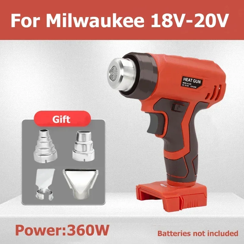 

Беспроводной электрический тепловой фен Makita Dewalt Milwaukee Bosch Black & Decker 18 в 20 в