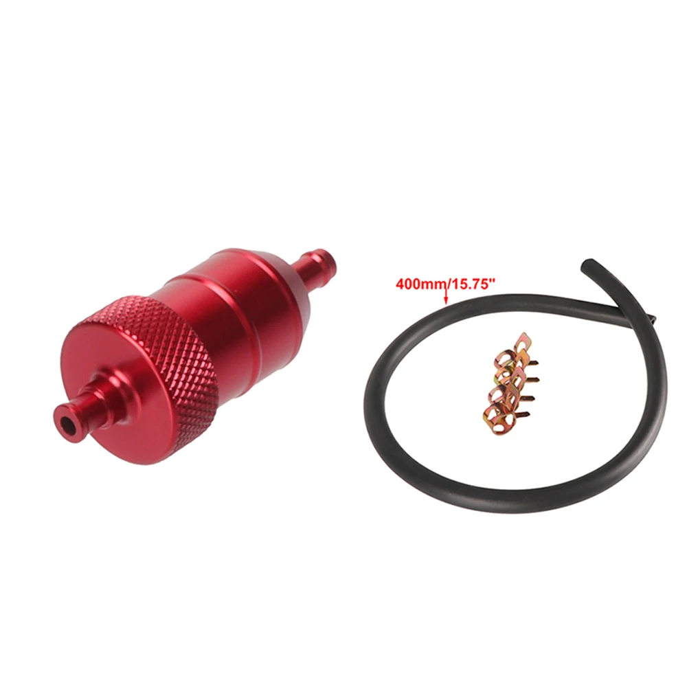 8 мм бензиновый топливный фильтр из сплава с ЧПУ + 40 см зажимы для шлангов бензиновой топливной линии для мотоцикла, скутера, пит-байка, квадроцикла, квадроцикла, багги, часть