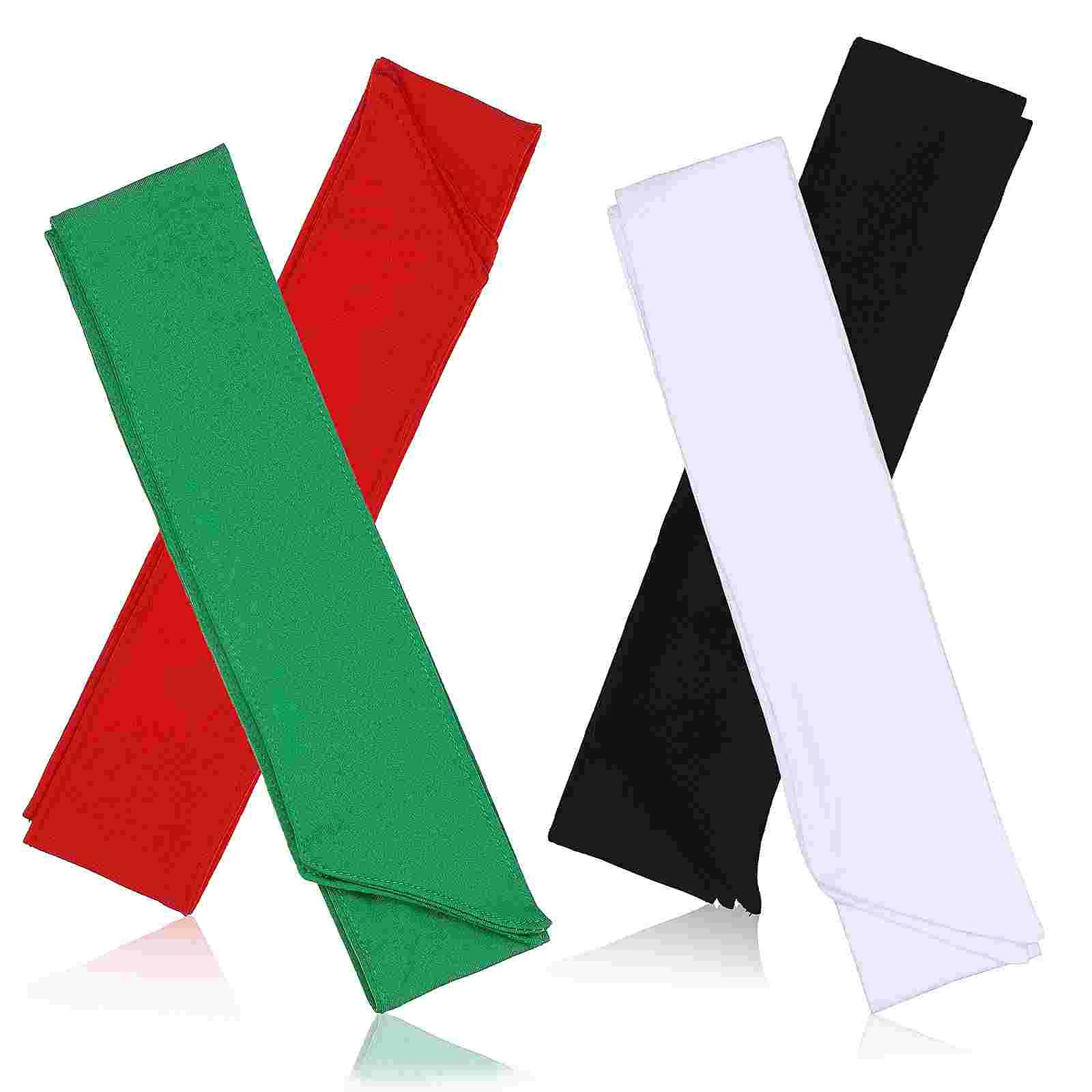 

4 Pcs Headbands Head Ties Absorb Sweat Moisture Wicking Tennis Headbands Sports Sweatbands for Adults Kids