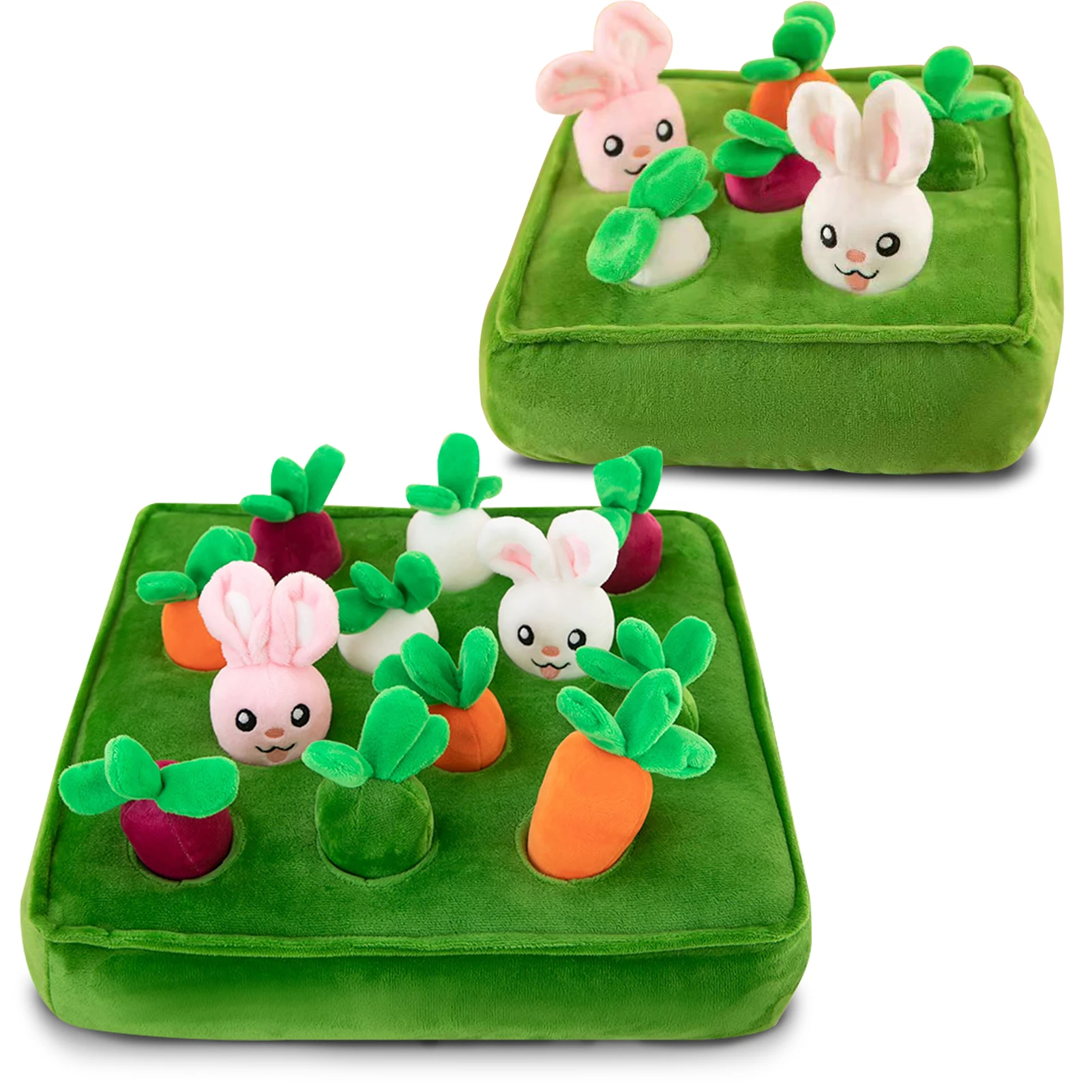 

Интерактивные игрушки для собак в виде овощей и моркови, плюшевая игрушка для собак и кошек, прочная жевательная игрушка для прорезывания з...