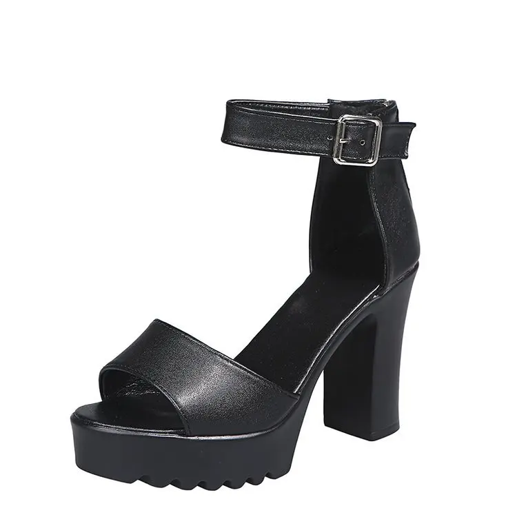 White Summer Sandal Shoes for Women 2021 New Arrival Sexy Peep Toe Thick Heels Sandals Platform Casual Russian Shoes Women