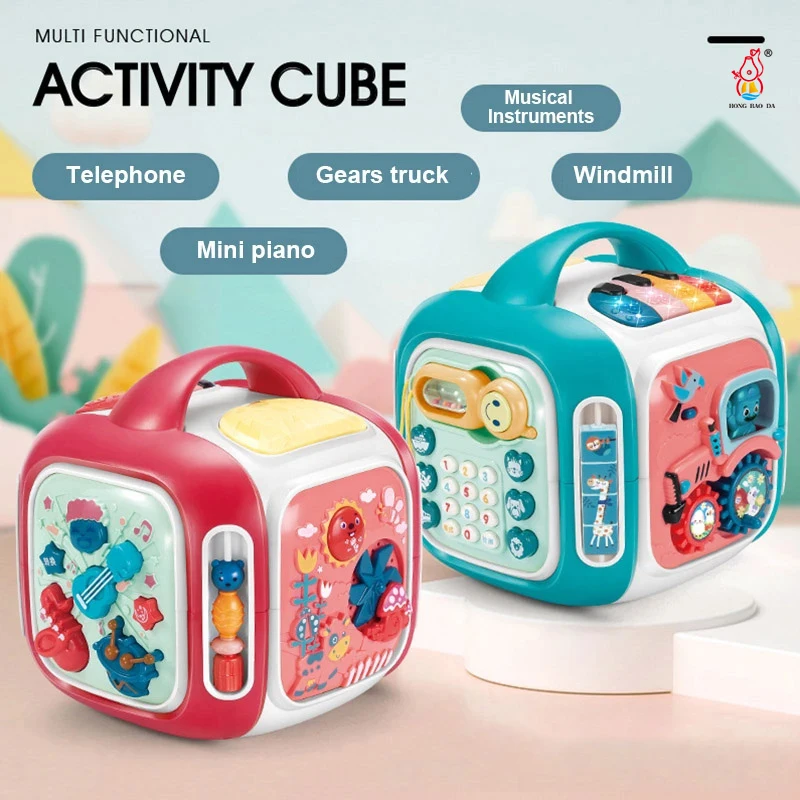 Decahedron Music Toy Hand Clapped Drum Mini Piano Musical Instruments Windmill Fun Phone Dialing Early Education Toy for Kids
