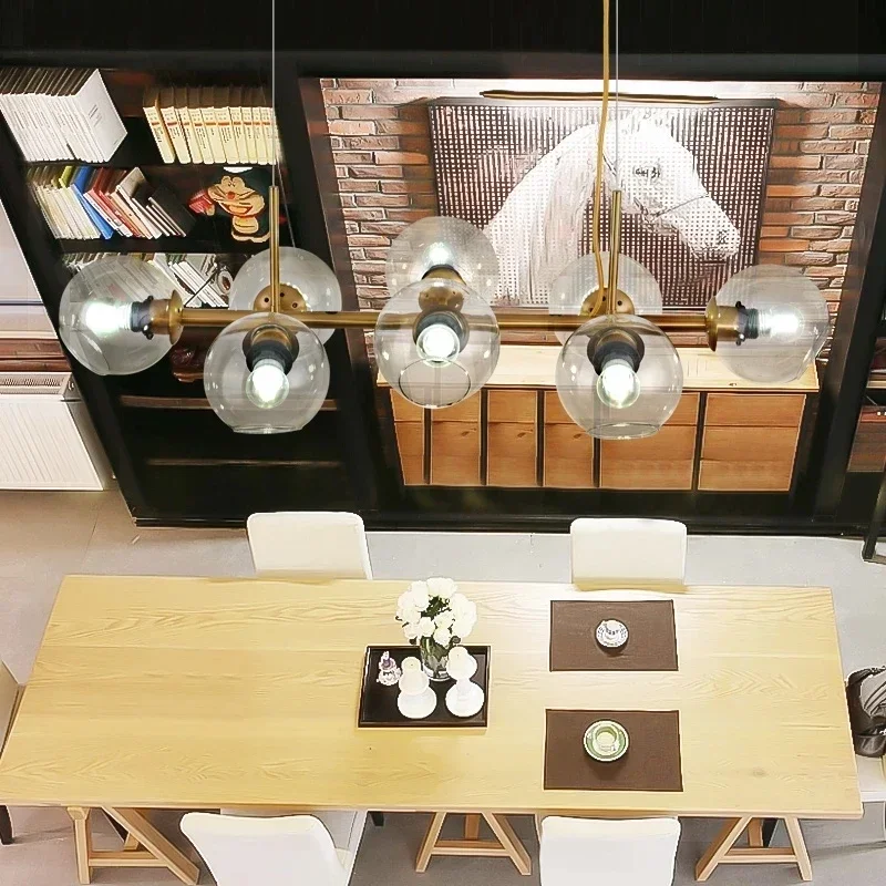 Современная лампа в виде молекул подвесная Потолочная люстра освещение для