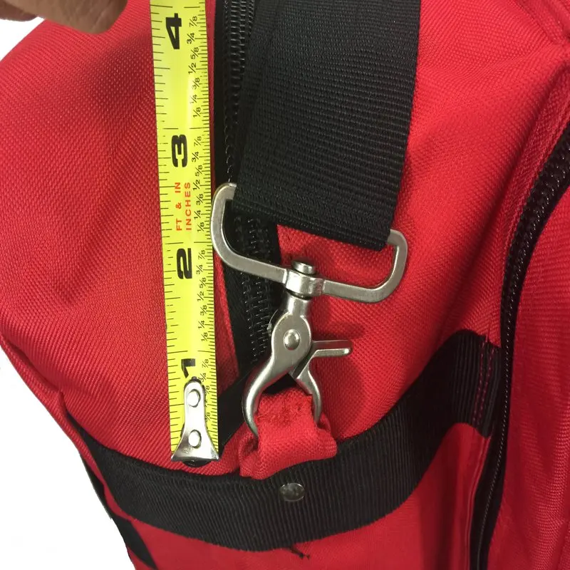 K-Cliffs Unisex Fire Fighter Rescue Duffel Fireman Gear Travel Bag Shoulder Strap Helmet Pocket by Praise Start, Red