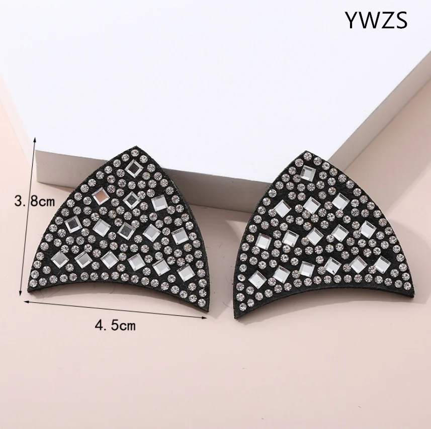 10 пар нашивок со стразами в форме ушей пришить DIY исправление мотив аппликация