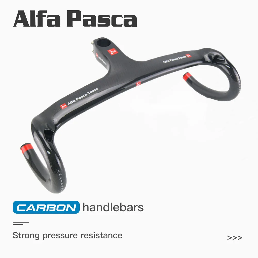 Alfa Pasca Integrated Handlebars Carbon Road Bike Handlebar 28.6mm Cycling Bicycle Handle Bars 400/420/440mm Racing Drop Bar